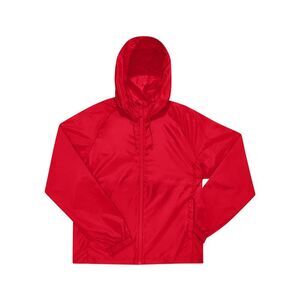 B&C Unisex Adult Reset Lined Windbreaker / Red